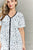 MOON NITE Quilted Quivers Button Down Sleepwear Dress