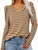 Striped Round Neck Long Sleeve T-Shirt