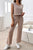 Ribbed Round Neck Top and Pants Set