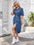 Button Up Dropped Shoulder Denim Dress