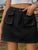 Pocketed Elastic Waist Denim Skirt