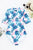 Printed Notched Half Sleeve One-Piece Swimwear