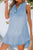 Notched Sleeveless Denim Dress