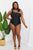 Marina West Swim Deep End One-Shoulder One-Piece Swimsuit in Black