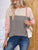 Color Block Round Neck Long Sleeve Sweatshirt