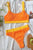 Color Block Scoop Neck Bikini Set