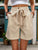 Tied High Waist Shorts with Pockets