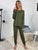 Round Neck Top and Drawstring Pants Lounge Set