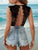 Lace Backless V-Neck Sleeveless Bodysuit