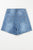 Rhinestone High Waist Denim Shorts