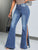 Slit Flare Jeans with Pockets