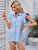 Raw Hem Ruffled Cap Sleeve Denim Top