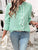 Lace Detail Ruffled Round Neck Long Sleeve Shirt