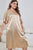 Plus Size Flutter Sleeve V-Neck Side Slit Night Gown