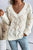 Openwork V-Neck Long Sleeve Sweater