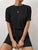 Waffle-Knit Round Neck T-Shirt and Pocketed Shorts Lounge Set