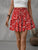 Frill Tied Printed Mini Skirt