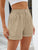 Roll Trim Half Elastic Waist Shorts