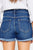 Kancan High Rise Frayed Hem Denim Shorts