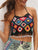 Geometric Halter Neck Swim Top