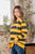 Full Size Drawstring Striped Long Sleeve Hoodie