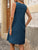 Pocketed Decorative Button Sleeveless Dress