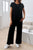 Round Neck Short Sleeve Top and Pants Set