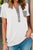 Full Size Half Button Short Sleeve T-Shirt