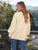 Slit Round Neck Long Sleeve Sweatshirt