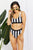 Striped Tank High Waist Bikini