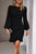 Ruched Ruffled Balloon Sleeve Mini Dress