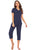 V-Neck Short Sleeve Top and Pants Lounge Set