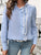 Lace Detail Ruffled Round Neck Long Sleeve Shirt