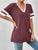 Contrast Trim V-Neck Short Sleeve T-Shirt