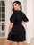 Plus Size Lace Trim Deep V Night Dress