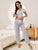 V-Neck Short Sleeve Top and Pants Lounge Set