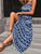 Printed Square Neck Sleeveless Maxi Dress