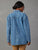 Collared Neck Long Sleeve Denim Jacket