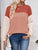 Color Block Round Neck Long Sleeve Sweatshirt