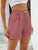 Roll Trim Half Elastic Waist Shorts