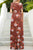 Printed Round Neck Short Sleeve Maxi Dress