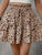 Frill Tied Printed Mini Skirt