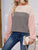 Color Block Round Neck Long Sleeve Sweatshirt