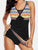 Geometric Wide Strap One-Piece Swimwear