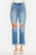 Kancan Distressed Frayed Hem Cropped Jeans