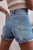 Rhinestone High Waist Denim Shorts