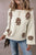 Flower Round Neck Long Sleeve Sweater