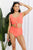 Marina West Swim Sanibel Crop Swim Top and Ruched Bottoms Set in Coral