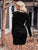 Glitter Ruched Cowl Neck Wrap Dress