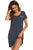 Contrast Trim Pocketed Round Neck Lounge Dress